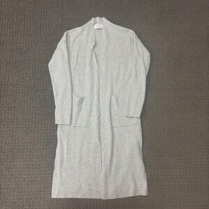 Wilfred Cardigan XS Merino Wool Knit Longline Open Front Pockets Comfy Cozy FLAW